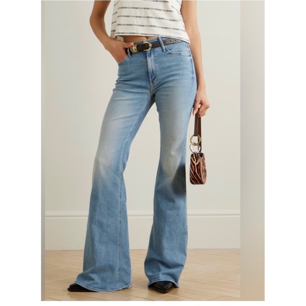Mother The Doozy High Waisted Flare Jeans Horseback to Quarterback 28 1405-1423